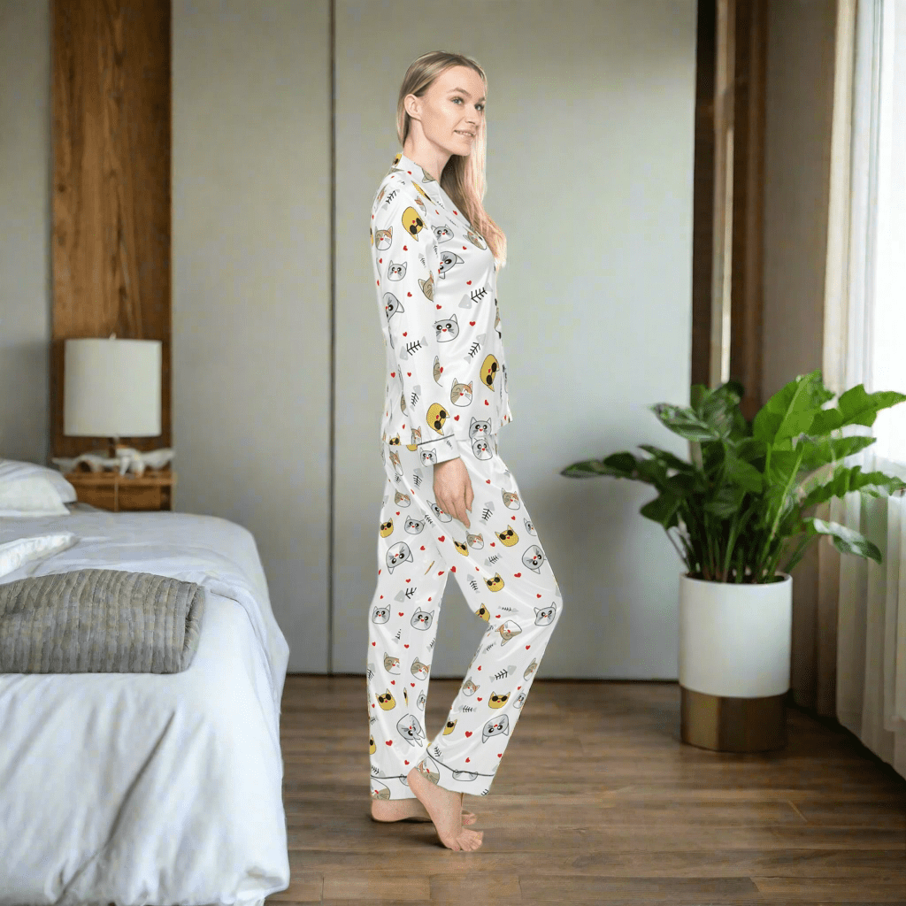 Animal Print personalised women Satin Pyjamas setAll Over Prints