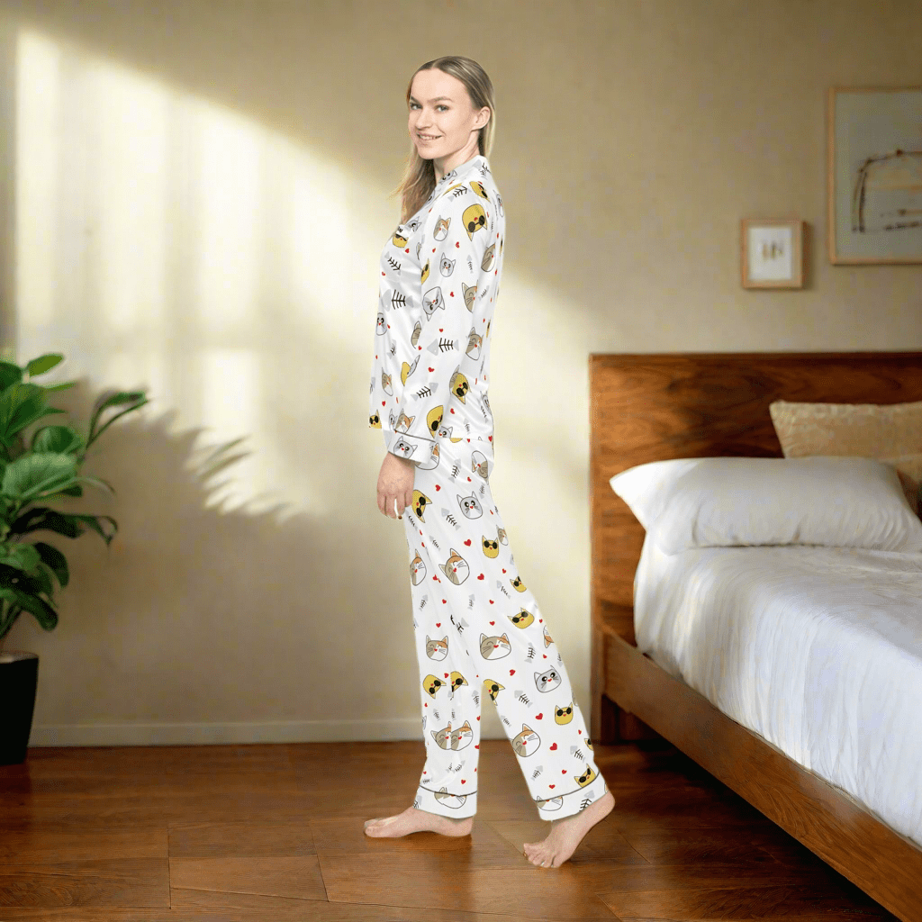 Animal Print personalised women Satin Pyjamas setAll Over Prints