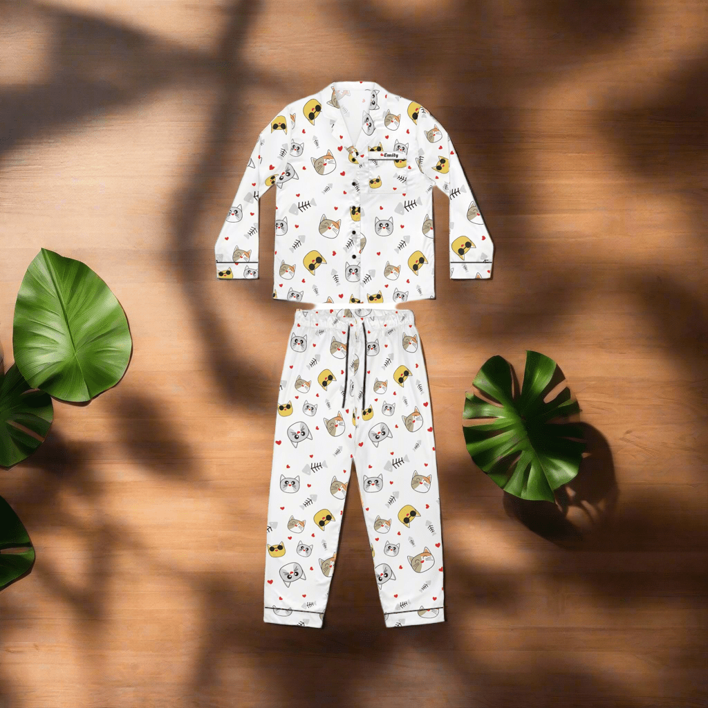 Animal Print personalised women Satin Pyjamas setAll Over Prints