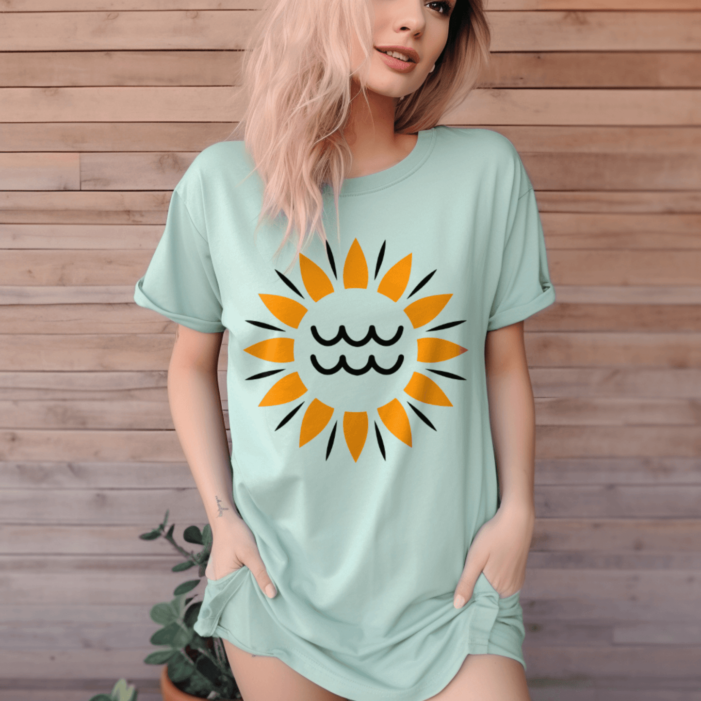 Aquarius Sun Sign T-ShirtT-Shirt