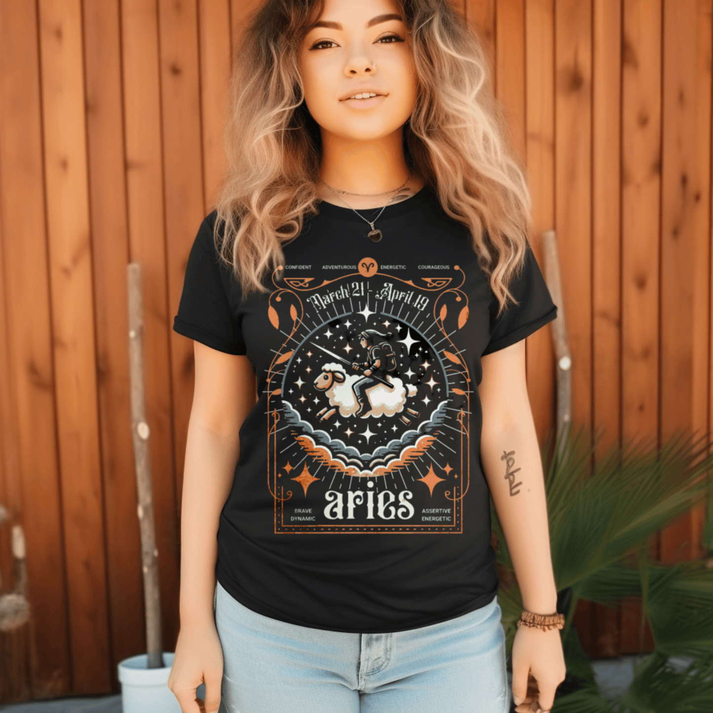 Aries zodiac graphic Unisex T-shirtT-Shirt