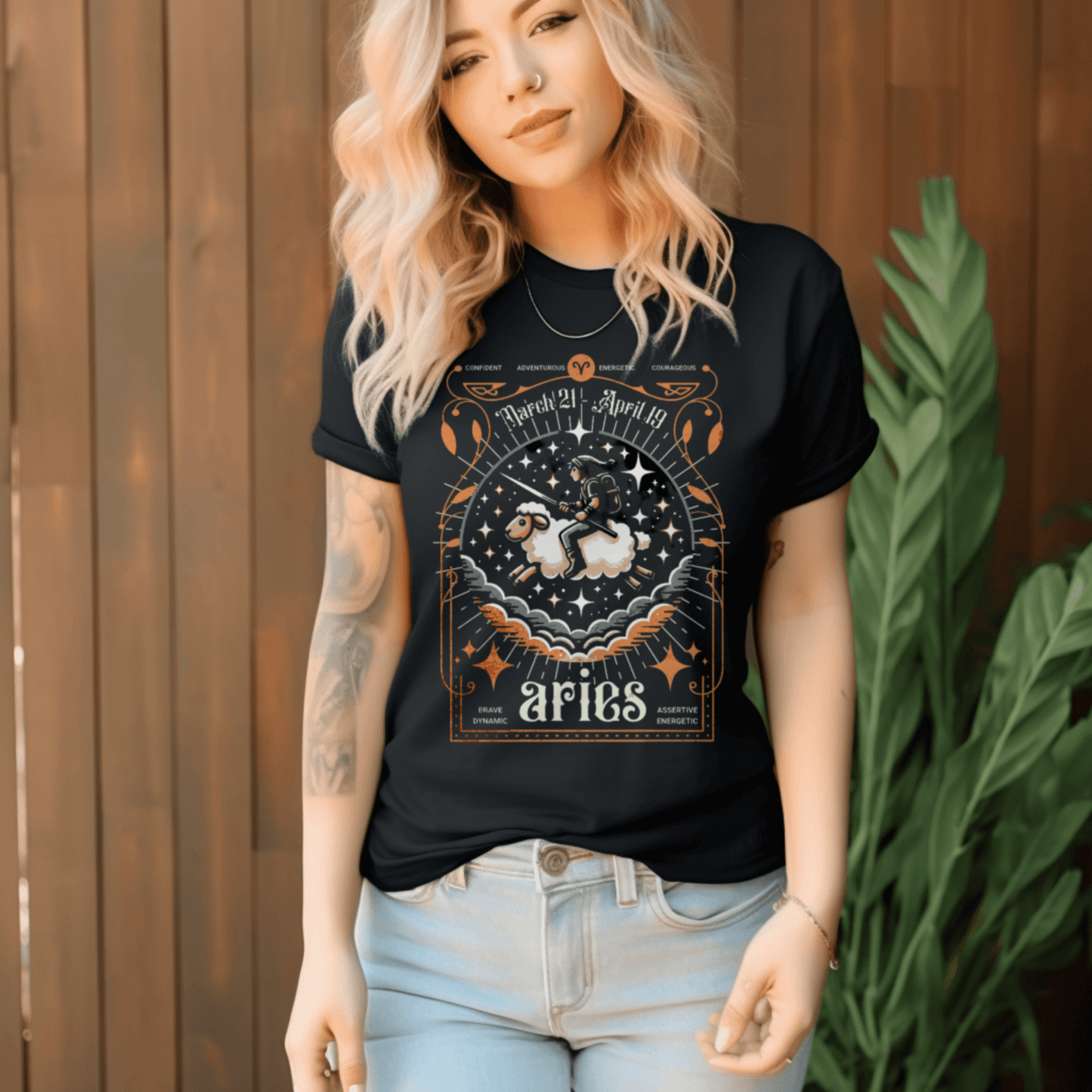 Aries zodiac graphic Unisex T-shirtT-Shirt