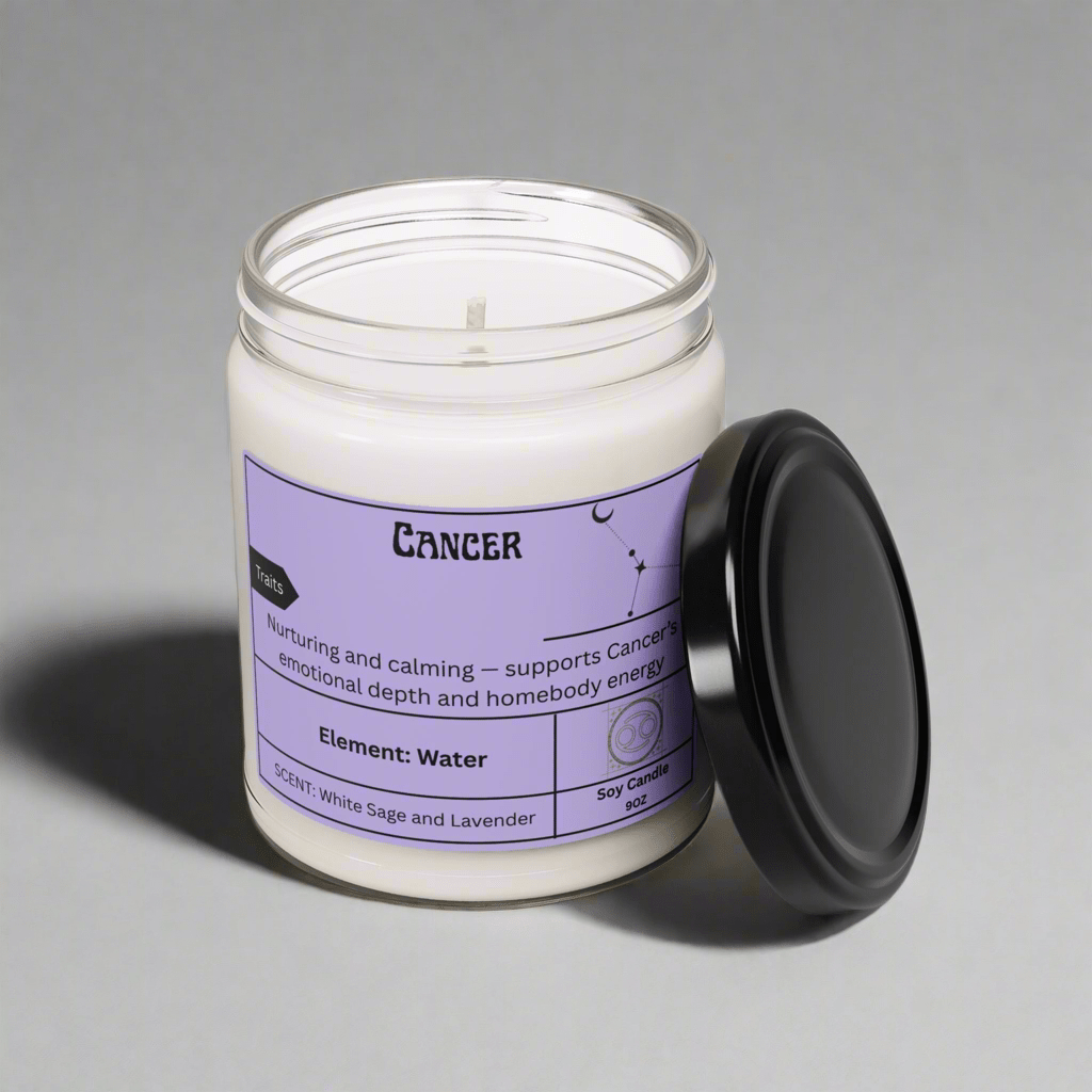 Cancer Zodiac Scented Soy CandleHome Decor