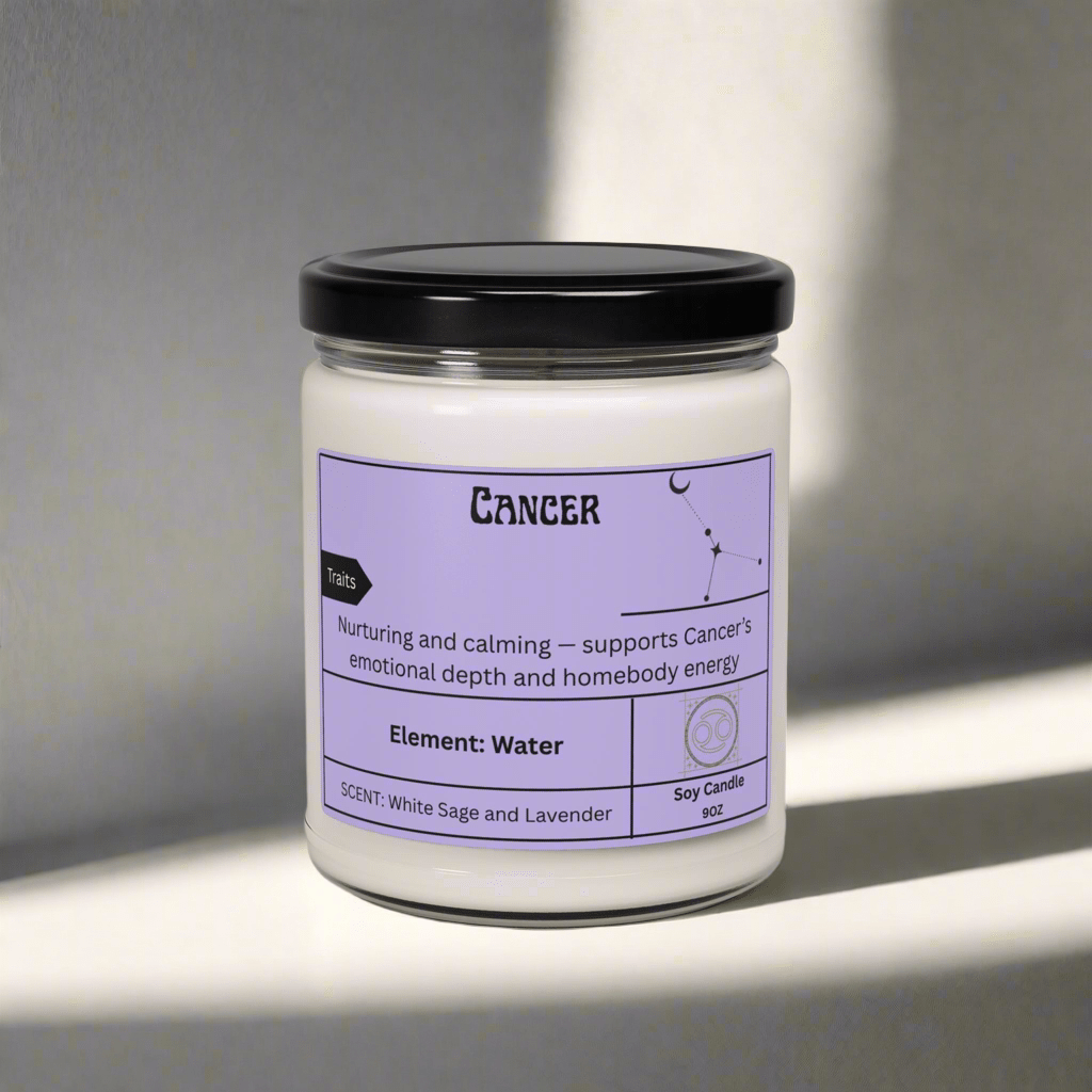 Cancer Zodiac Scented Soy CandleHome Decor