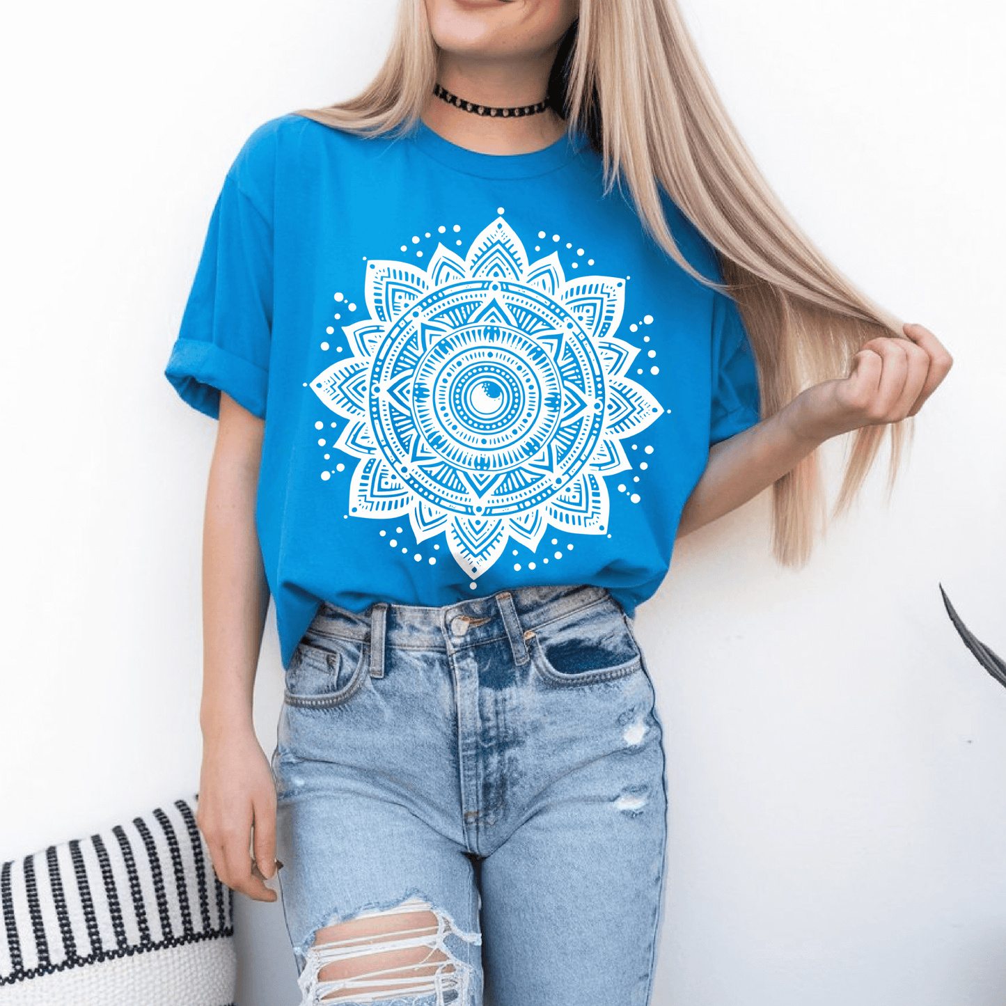 Celestial Mandela, Astrology zodiac Cotton T-shirtT-Shirt