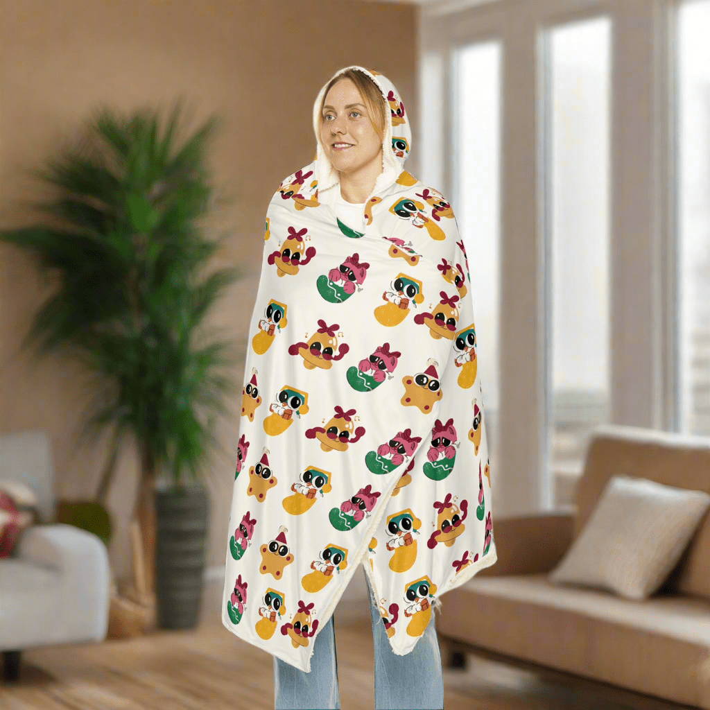 Cozy Animal Print Snuggle Hooded BlanketAll Over Prints
