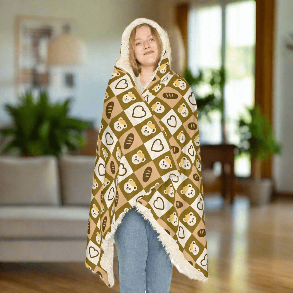 Cozy Bear Snuggle Blanket - Warm and Stylish Hoodie Blanket for Comfort LoversAll Over Prints