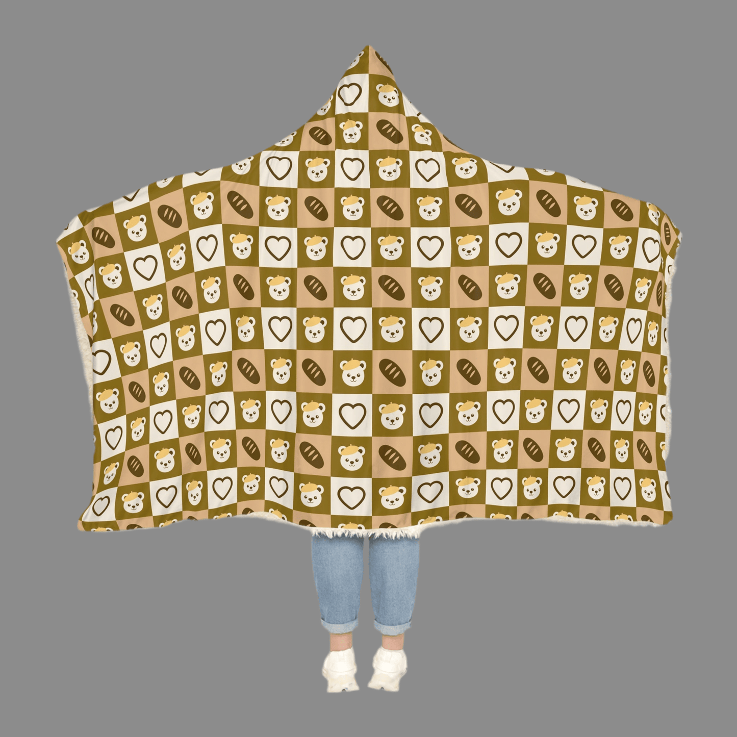 Cozy Bear Snuggle Blanket - Warm and Stylish Hoodie Blanket for Comfort LoversAll Over Prints