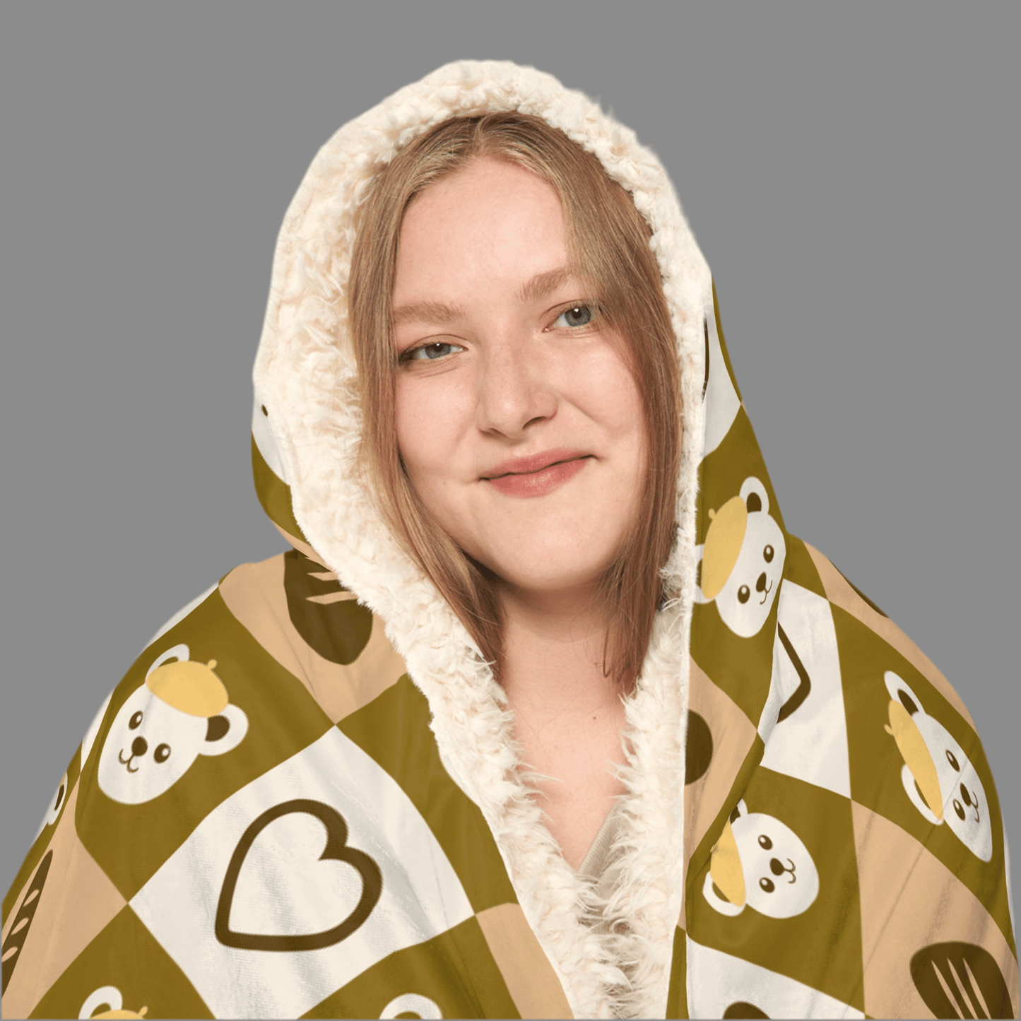 Cozy Bear Snuggle Blanket - Warm and Stylish Hoodie Blanket for Comfort LoversAll Over Prints
