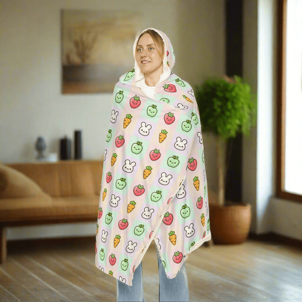 Cozy bunny Snuggle Blanket for Warmth and WhimsyAll Over Prints