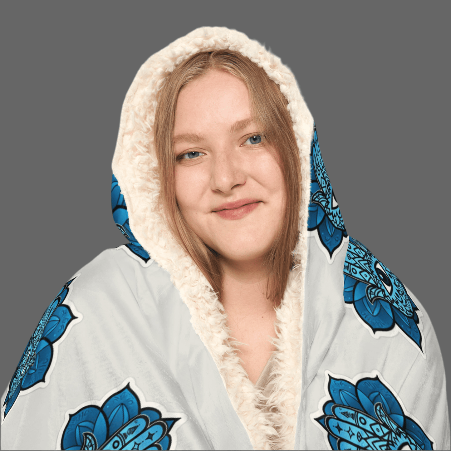 Cozy Hooded Snuggle Blanket Evil EyeAll Over Prints
