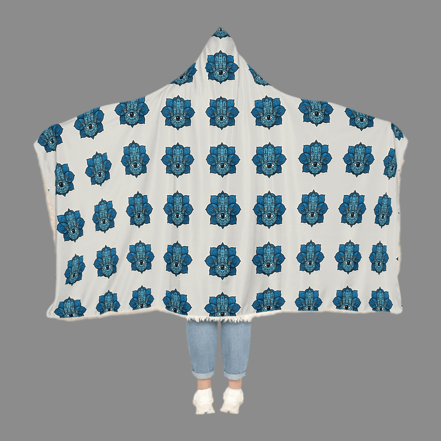 Cozy Hooded Snuggle Blanket Evil EyeAll Over Prints