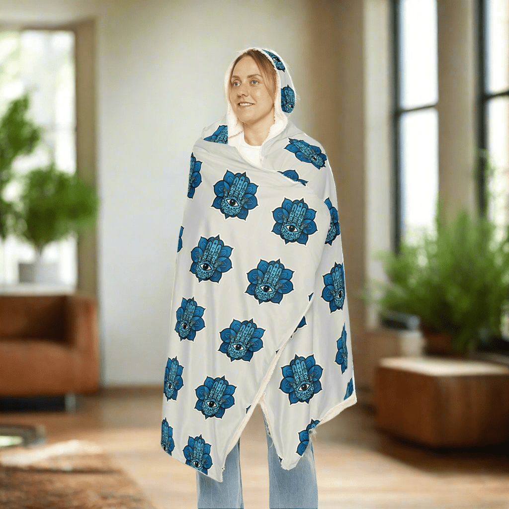 Cozy Hooded Snuggle Blanket Evil EyeAll Over Prints