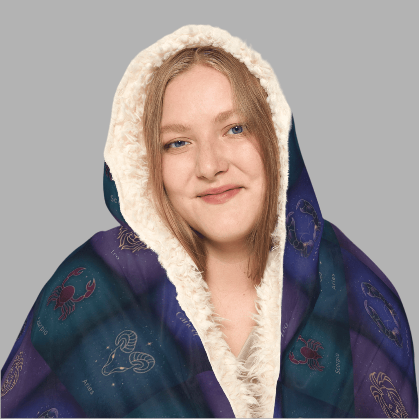 Cozy Hooded Snuggle Blanket Zodiac SignAll Over Prints