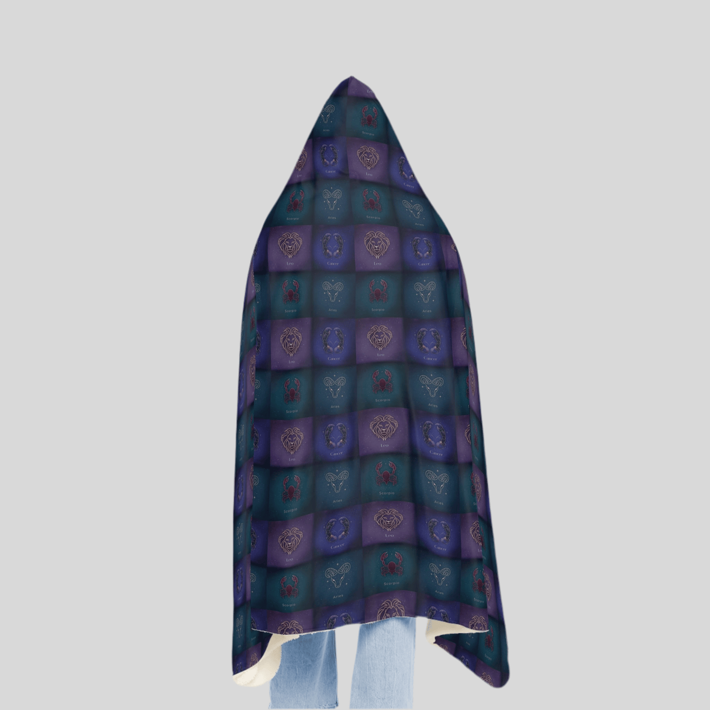 Cozy Hooded Snuggle Blanket Zodiac SignAll Over Prints