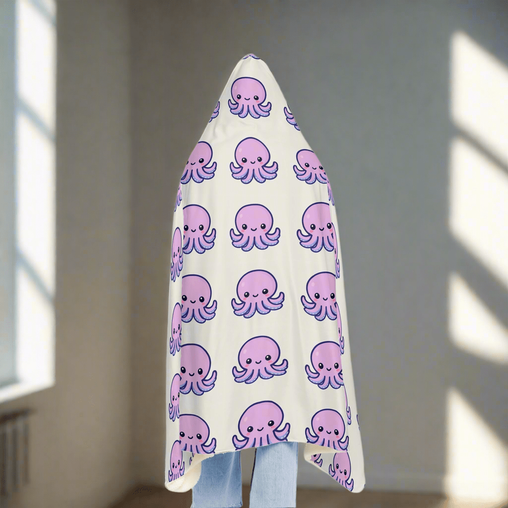 Cozy Octopus Snuggle Hooded BlanketAll Over Prints