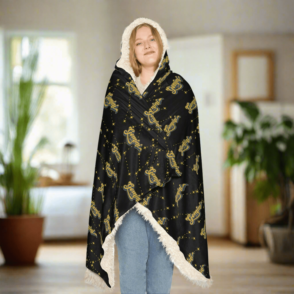 Cozy Snuggle Hooded Gemini BlanketAll Over Prints