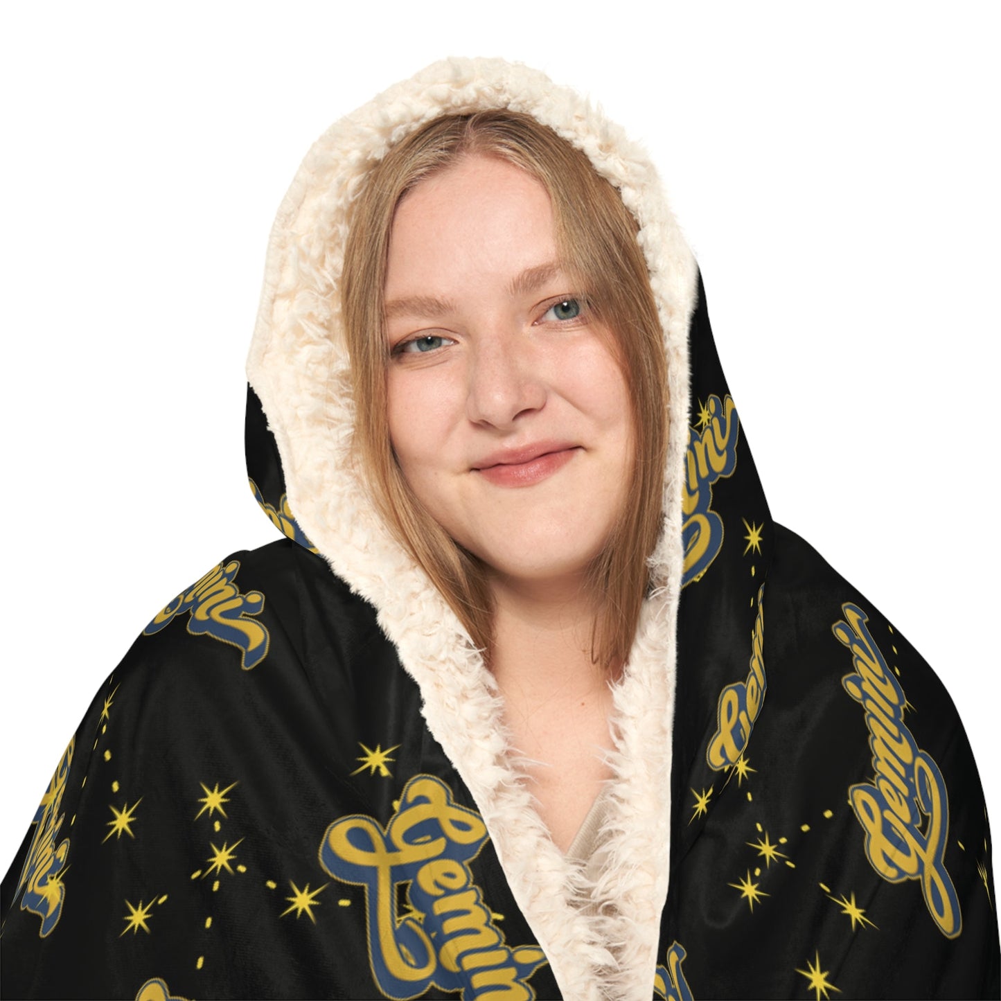 Cozy Snuggle Hooded Gemini BlanketAll Over Prints