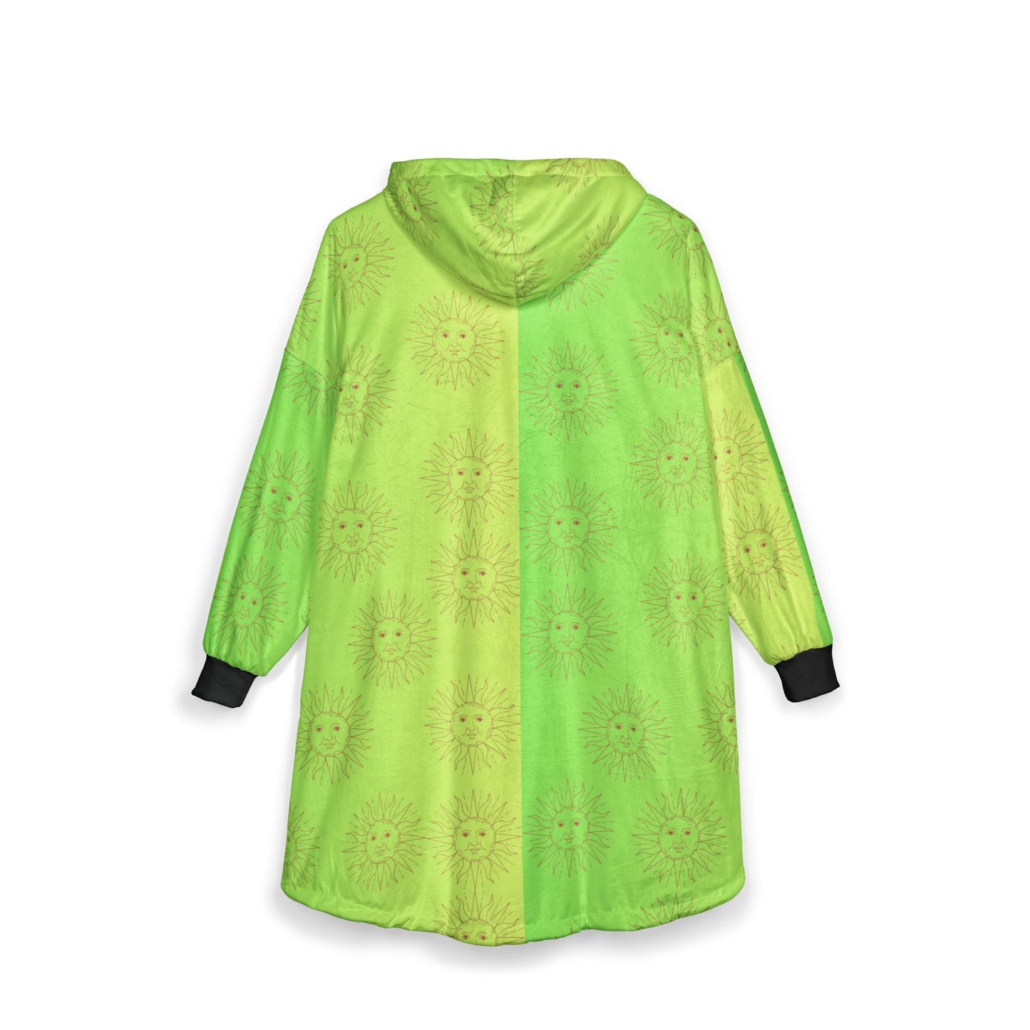 Cozy Sun Print Unisex Hooded Blanket - Warm, Soft Wearable ThrowAll Over Prints