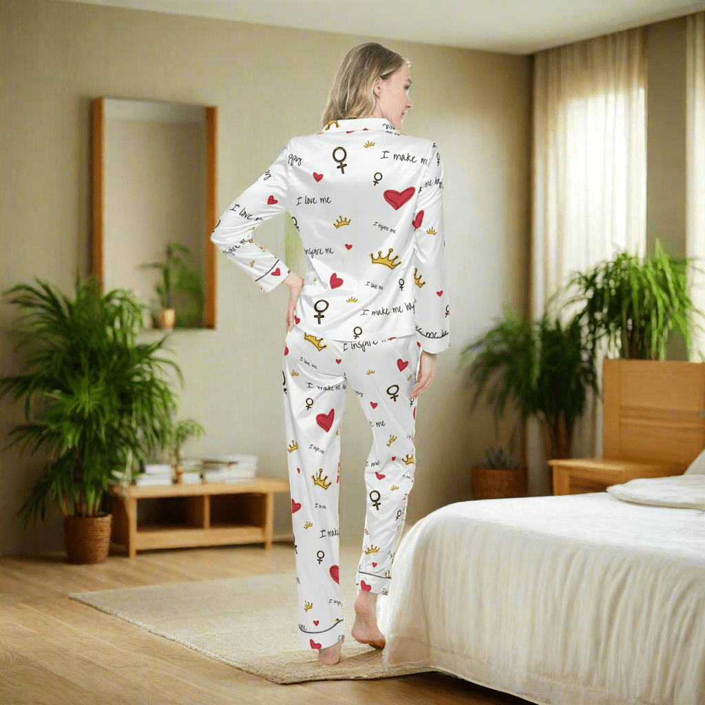 Crown Heart personalised women’s Pajama SetAll Over Prints