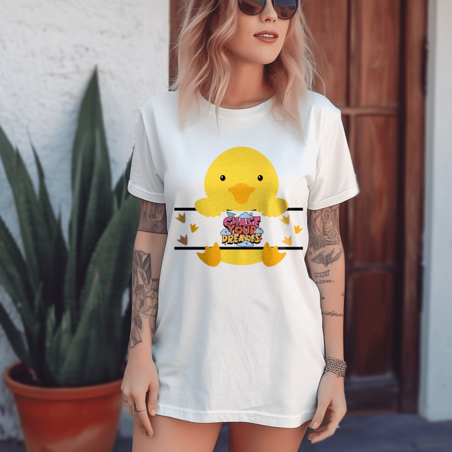 Duck chase your dreams T-shirtT-Shirt