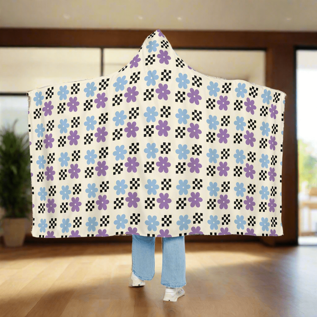 Floral Snuggle Hooded Blanket - Perfect for Relaxation and GiftingAll Over Prints