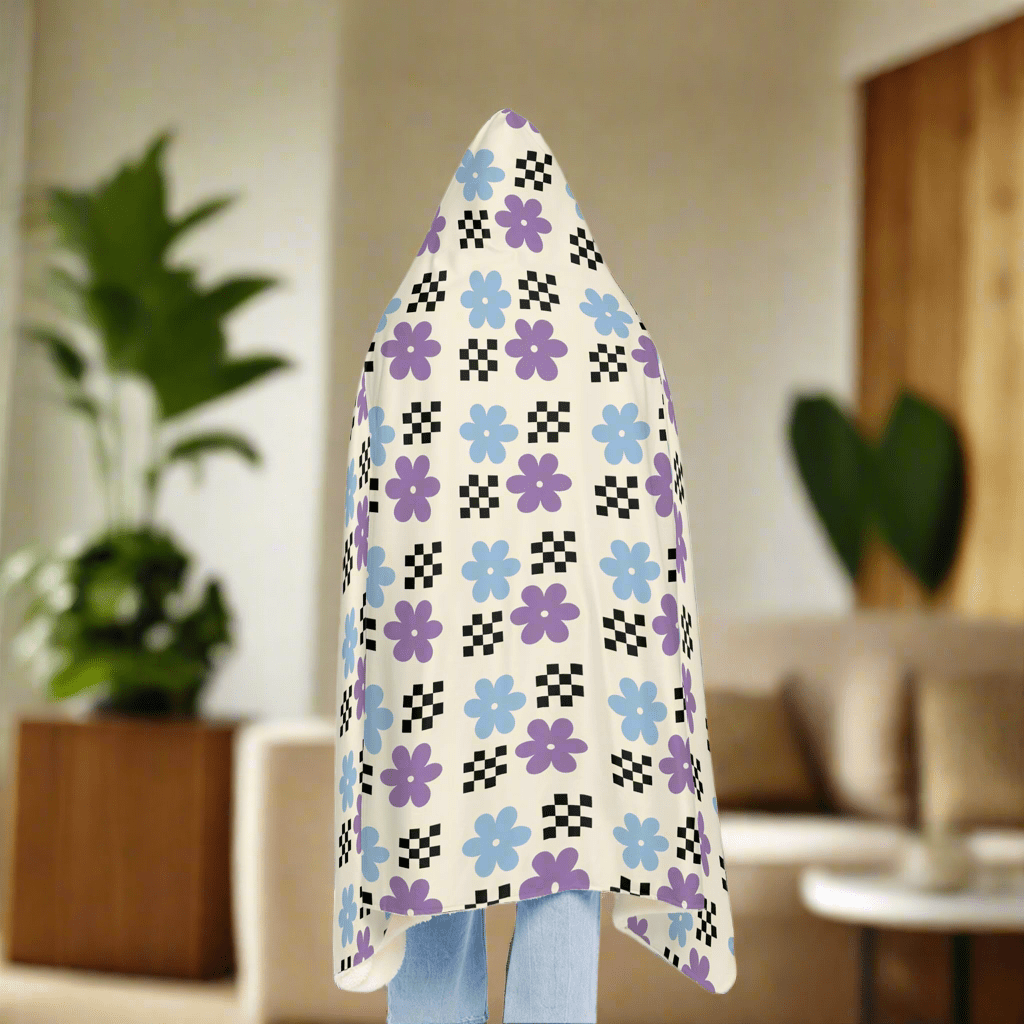 Floral Snuggle Hooded Blanket - Perfect for Relaxation and GiftingAll Over Prints
