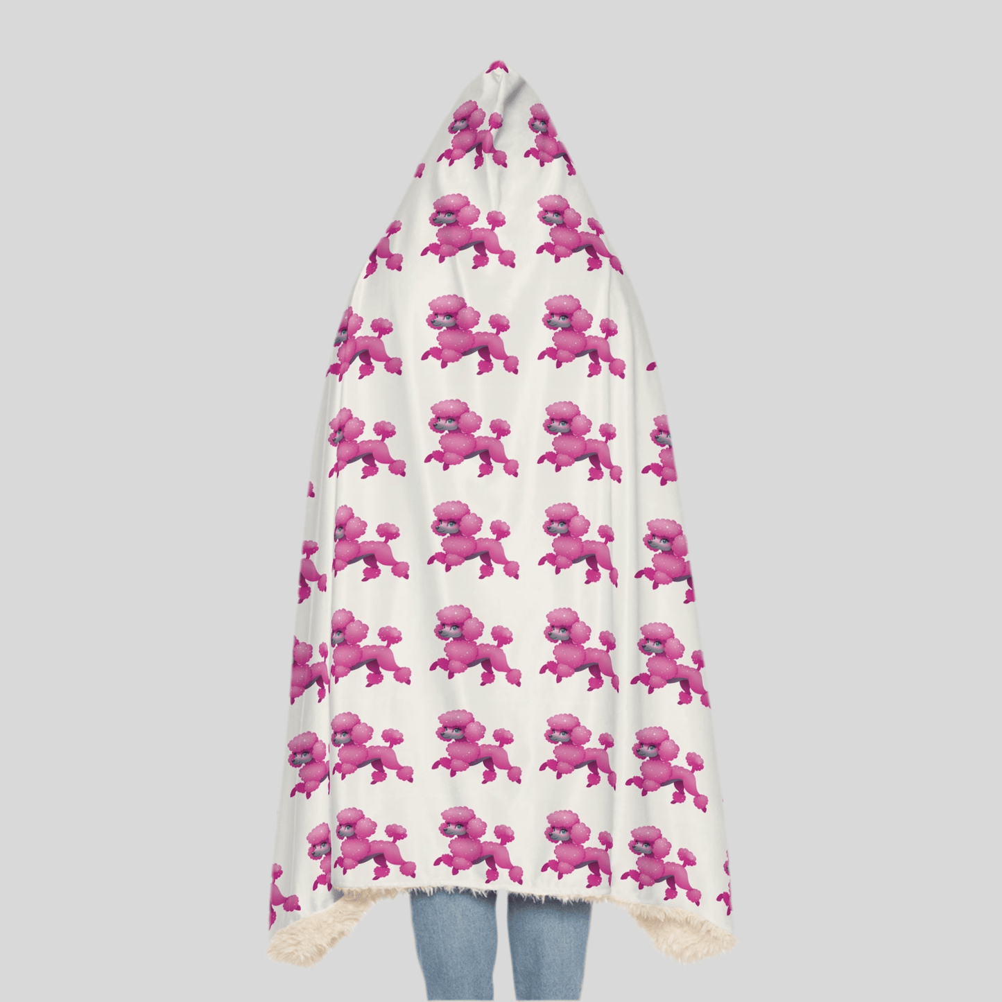 Hooded Snuggle Blanket - Cute Pink Dog PatternAll Over Prints