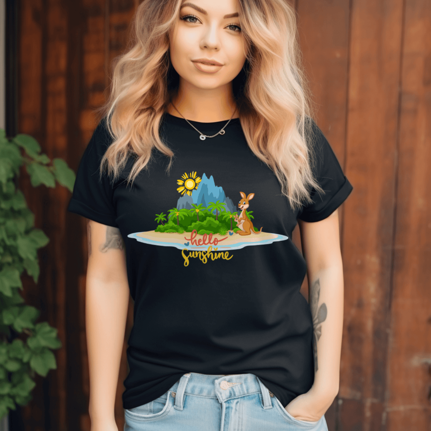 Kangaroo graphic zodiac Unisex T-shirtT-Shirt