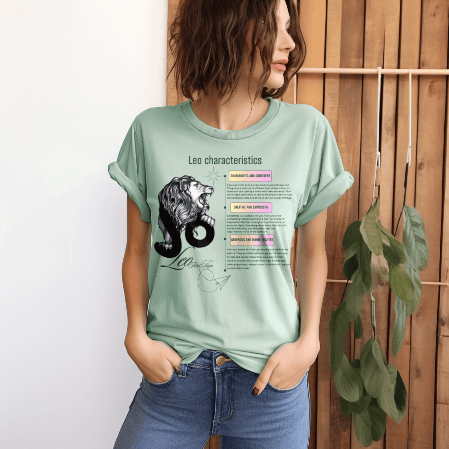 Leo Characteristics Zodiac T-ShirtT-Shirt