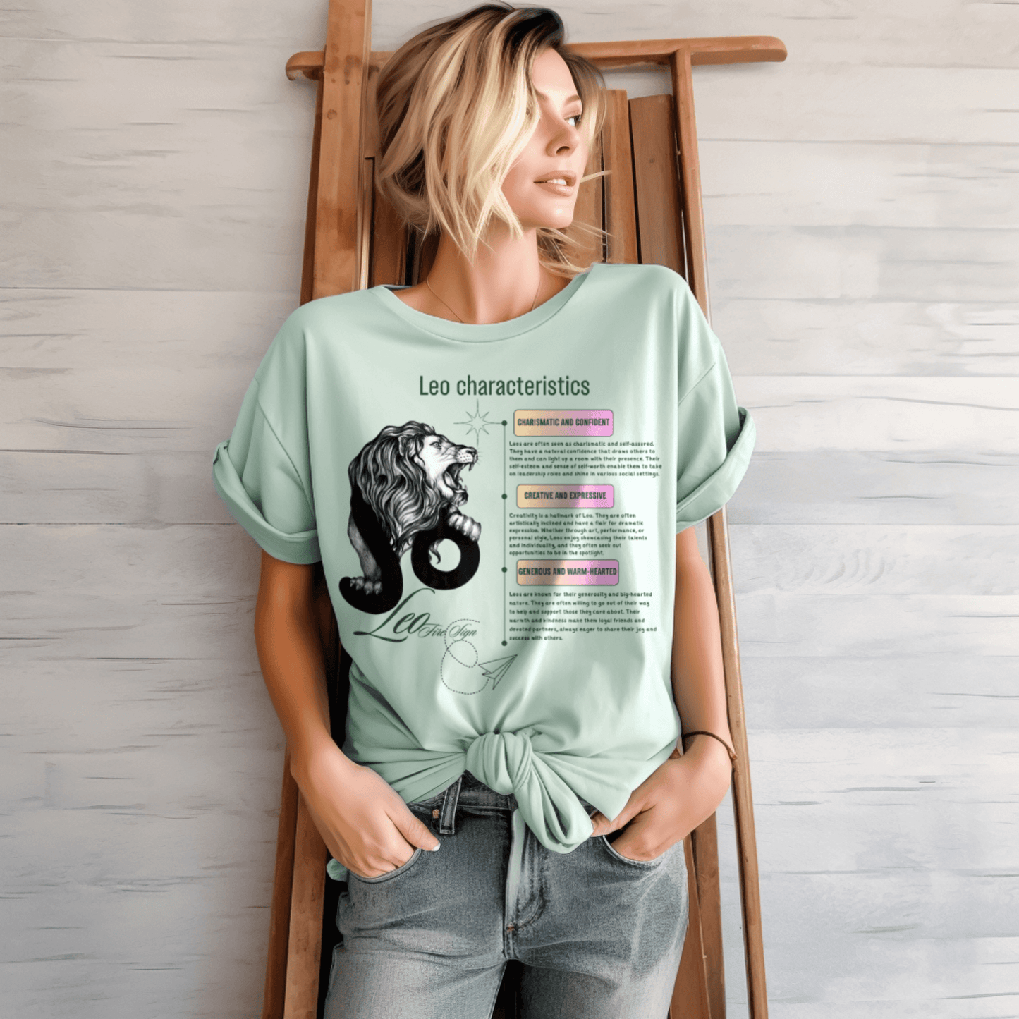 Leo Characteristics Zodiac T-ShirtT-Shirt