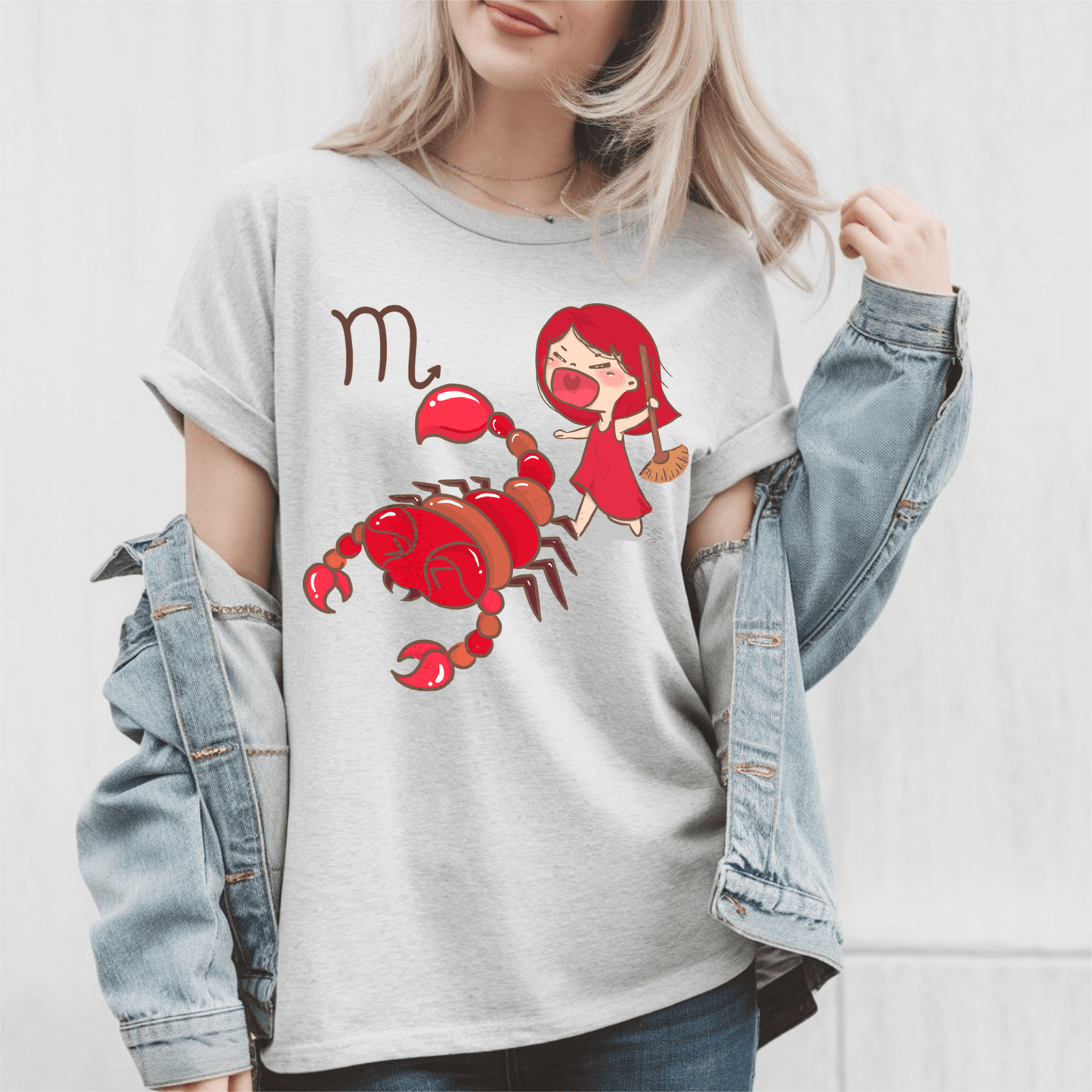Scorpio Cute Character Astrology Zodiac TShirtT-Shirt