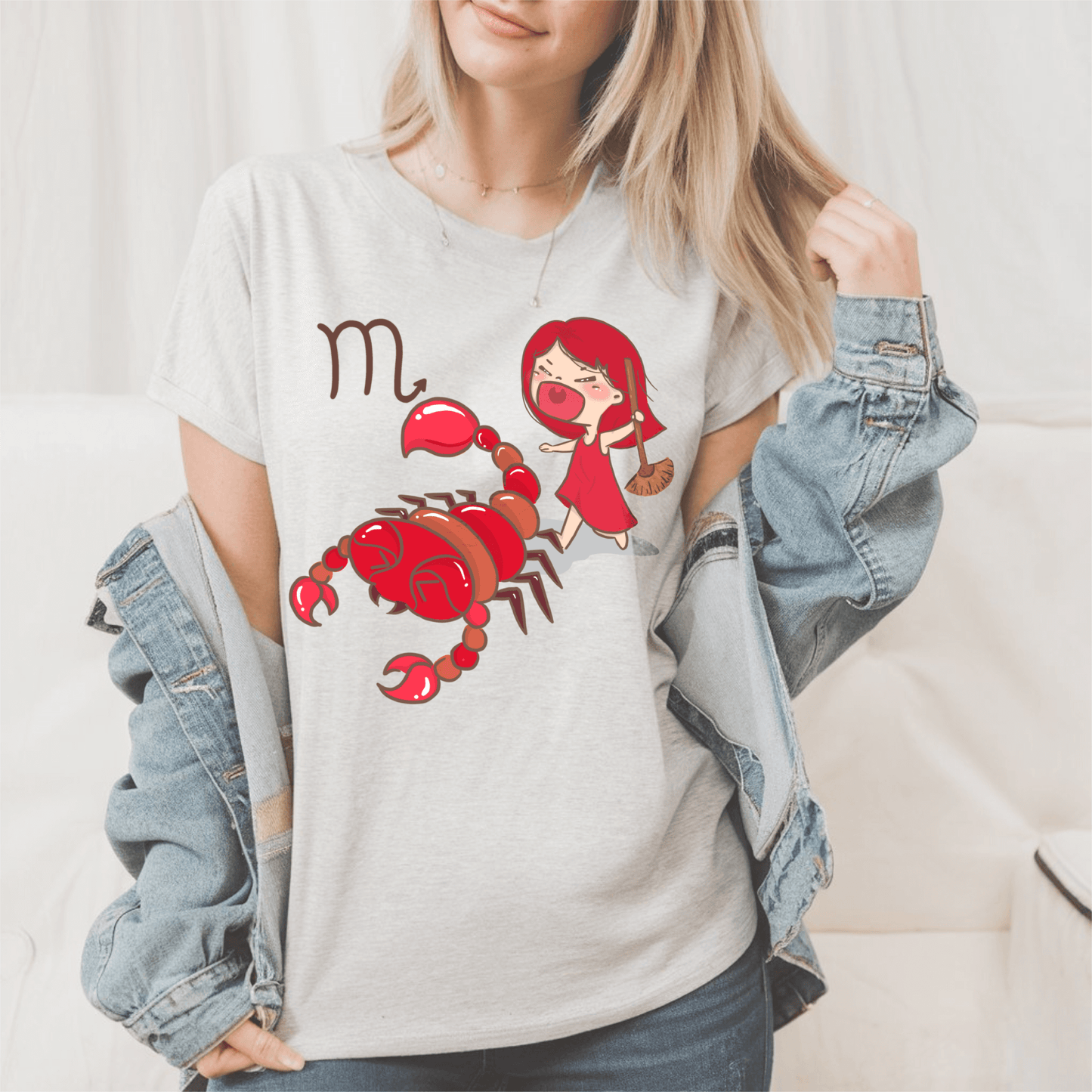 Scorpio Cute Character Astrology Zodiac TShirtT-Shirt