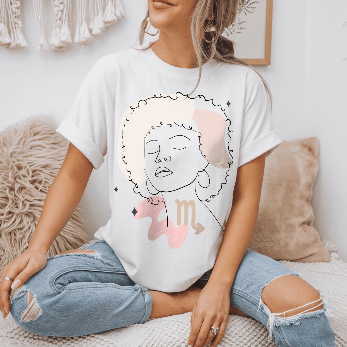 Scorpio Stylish Boho Astrology Zodiac TShirtT-Shirt