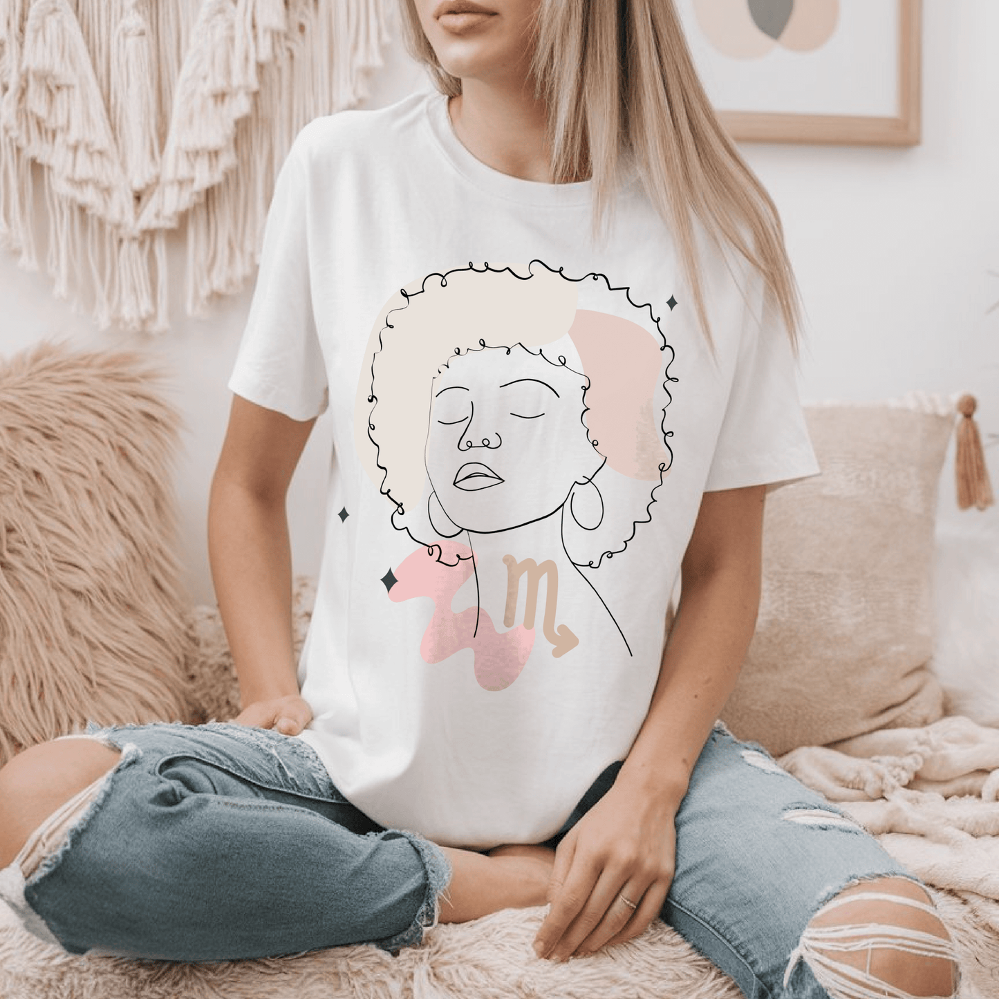 Scorpio Stylish Boho Astrology Zodiac TShirtT-Shirt
