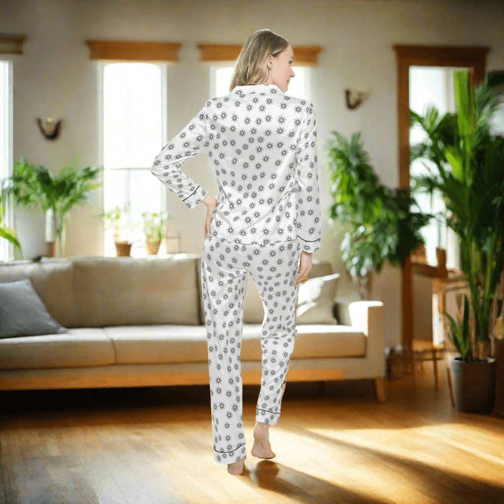 Sun pattern personalised women’s pajama setAll Over Prints