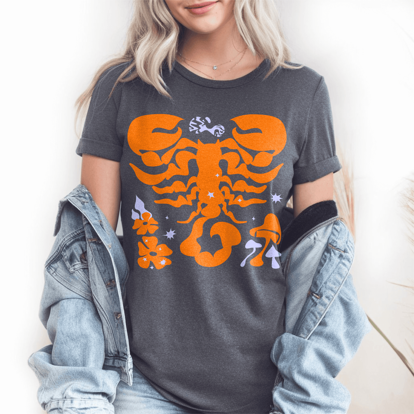 Vibrant orange Scorpio Astrology Zodiac ShirtT-Shirt