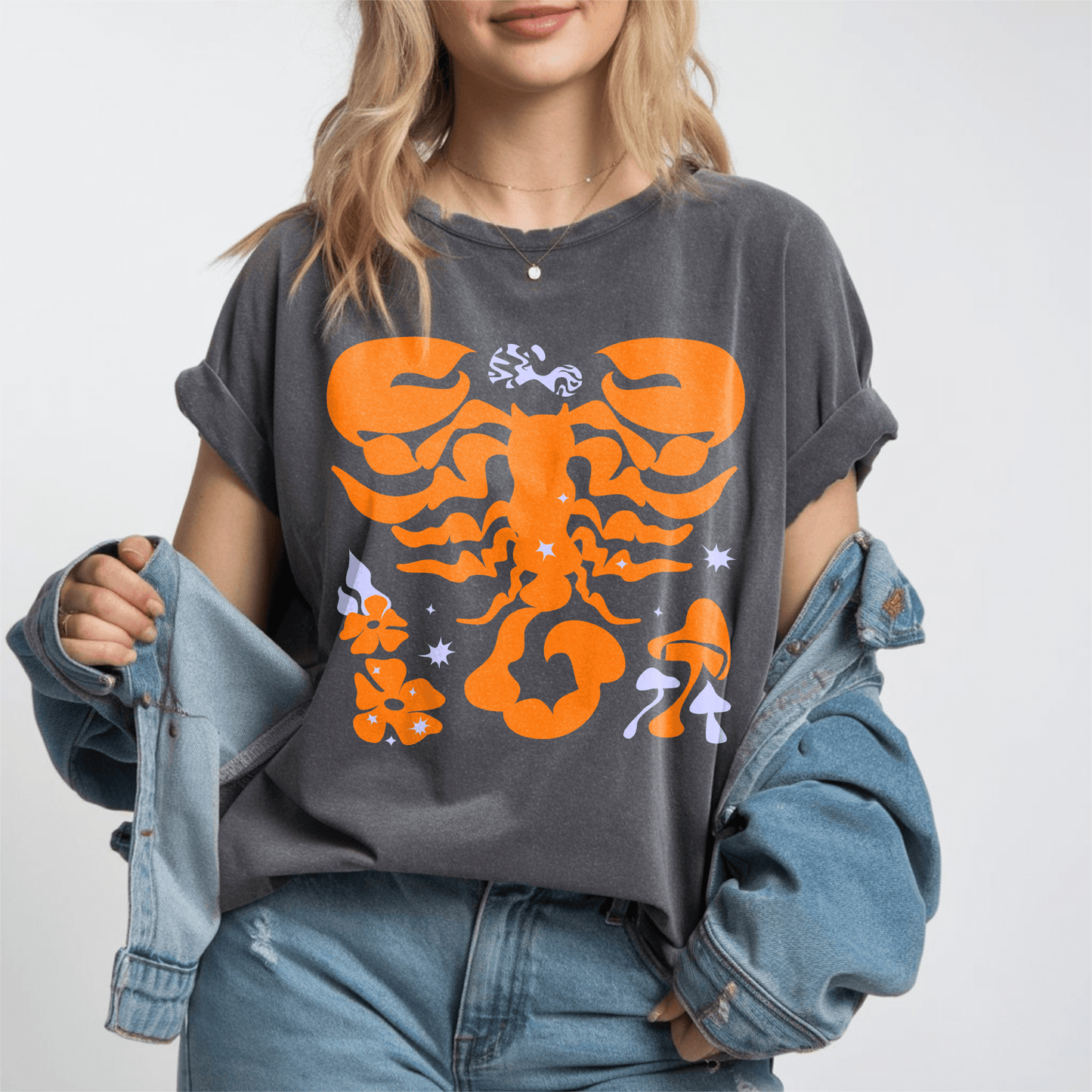 Vibrant orange Scorpio Astrology Zodiac ShirtT-Shirt