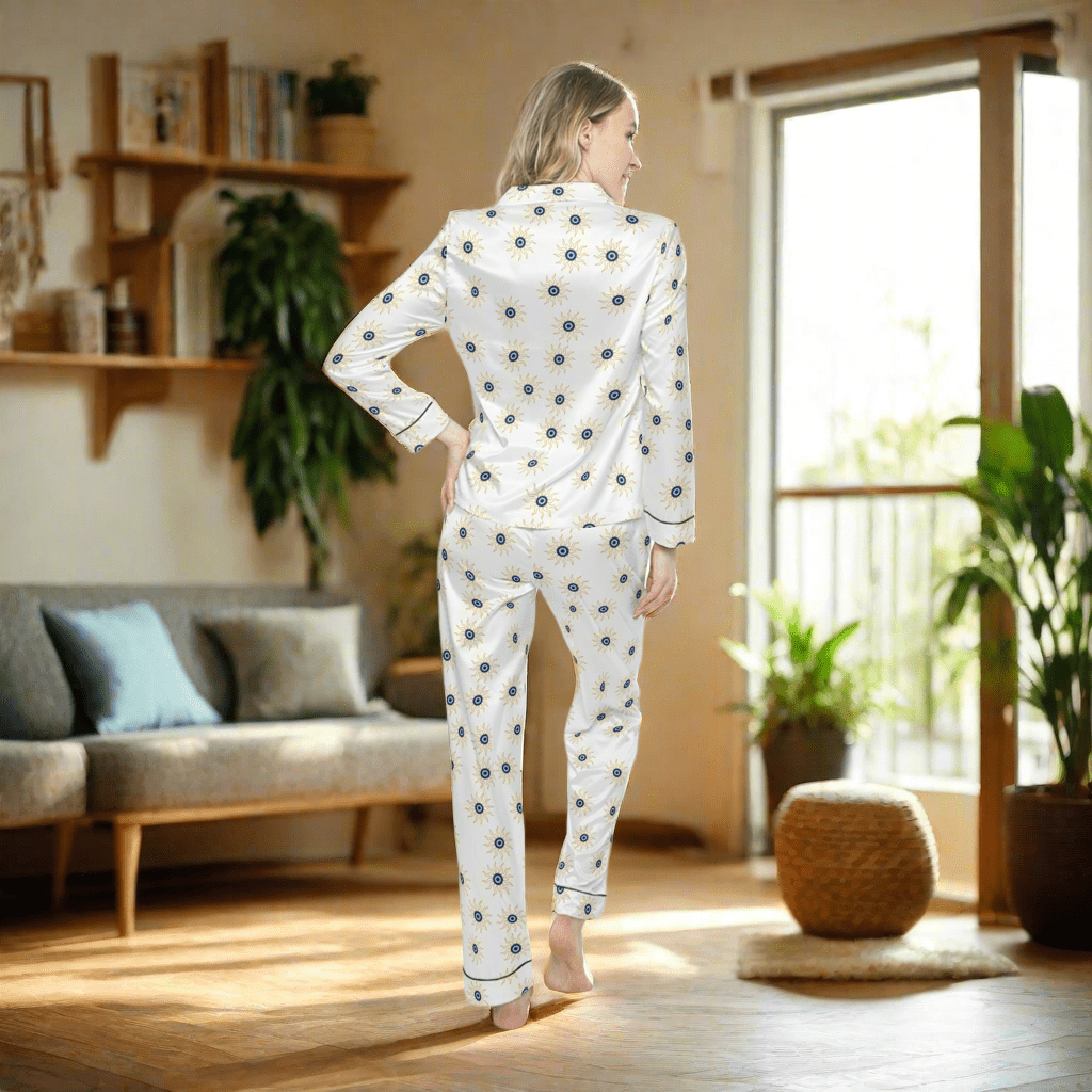 Women’s personalised Pajama Set with Evil Eye Sun SymbolAll Over Prints