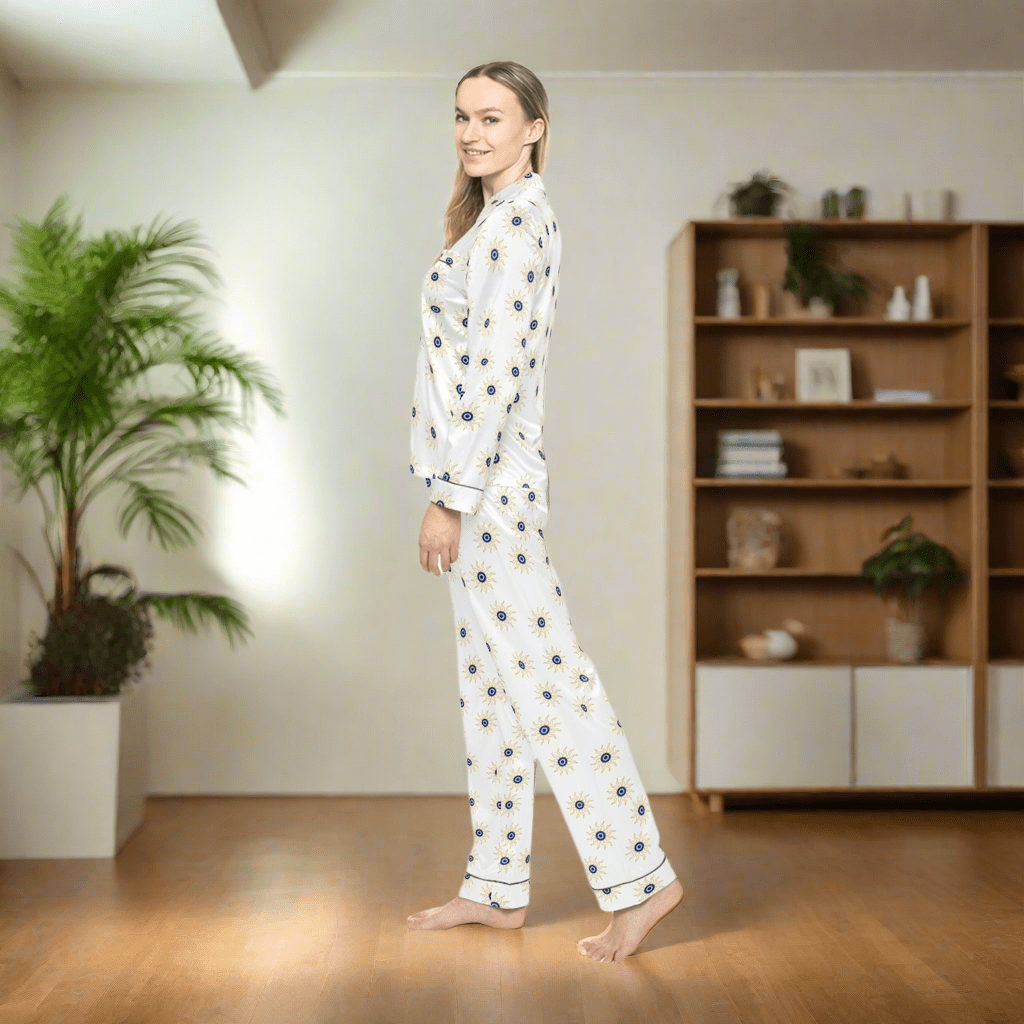 Women’s personalised Pajama Set with Evil Eye Sun SymbolAll Over Prints
