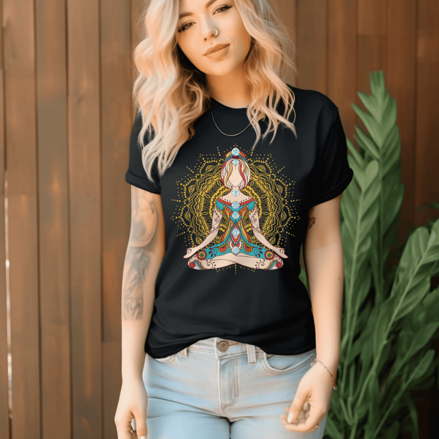 Yoga Mandala T-Shirt | Spiritual Graphic TeeT-Shirt