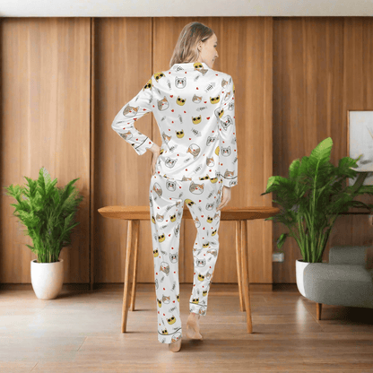 Animal Print personalised women Satin Pyjamas setAll Over Prints