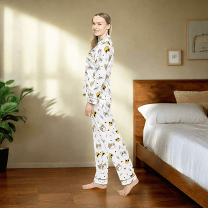 Animal Print personalised women Satin Pyjamas setAll Over Prints