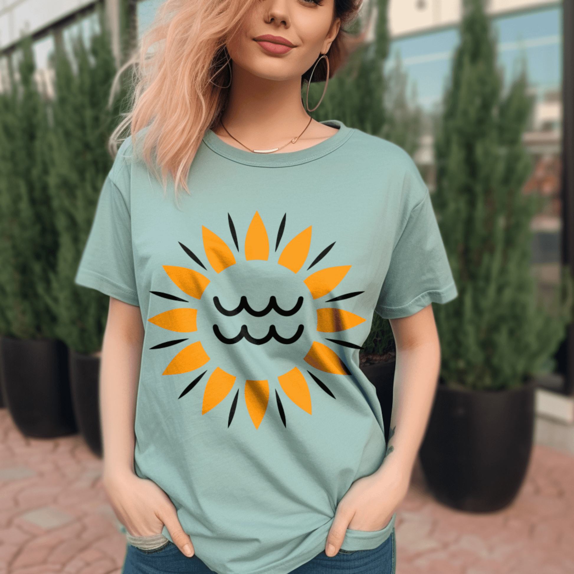 Aquarius Sun Sign T-ShirtT-Shirt