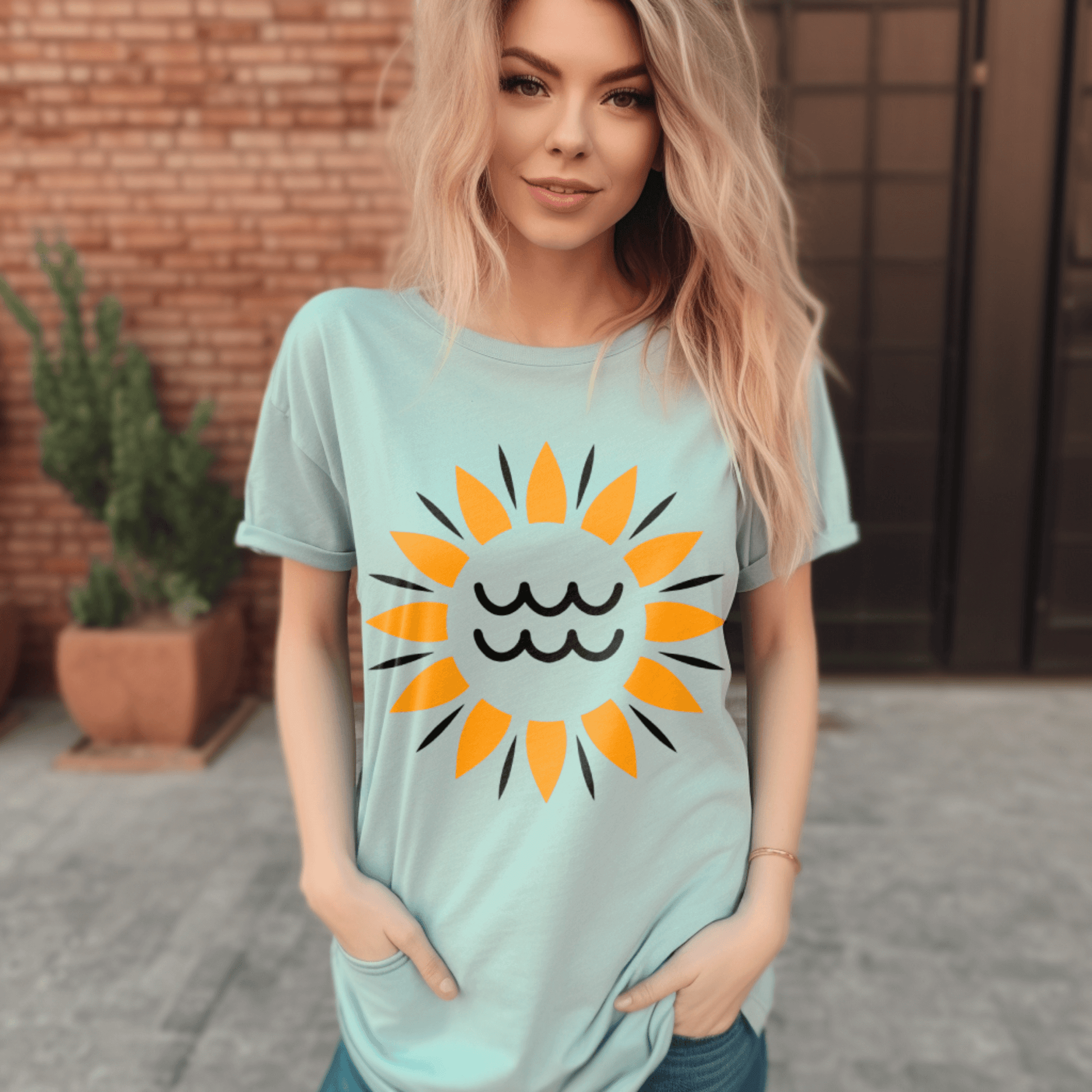 Aquarius Sun Sign T-ShirtT-Shirt