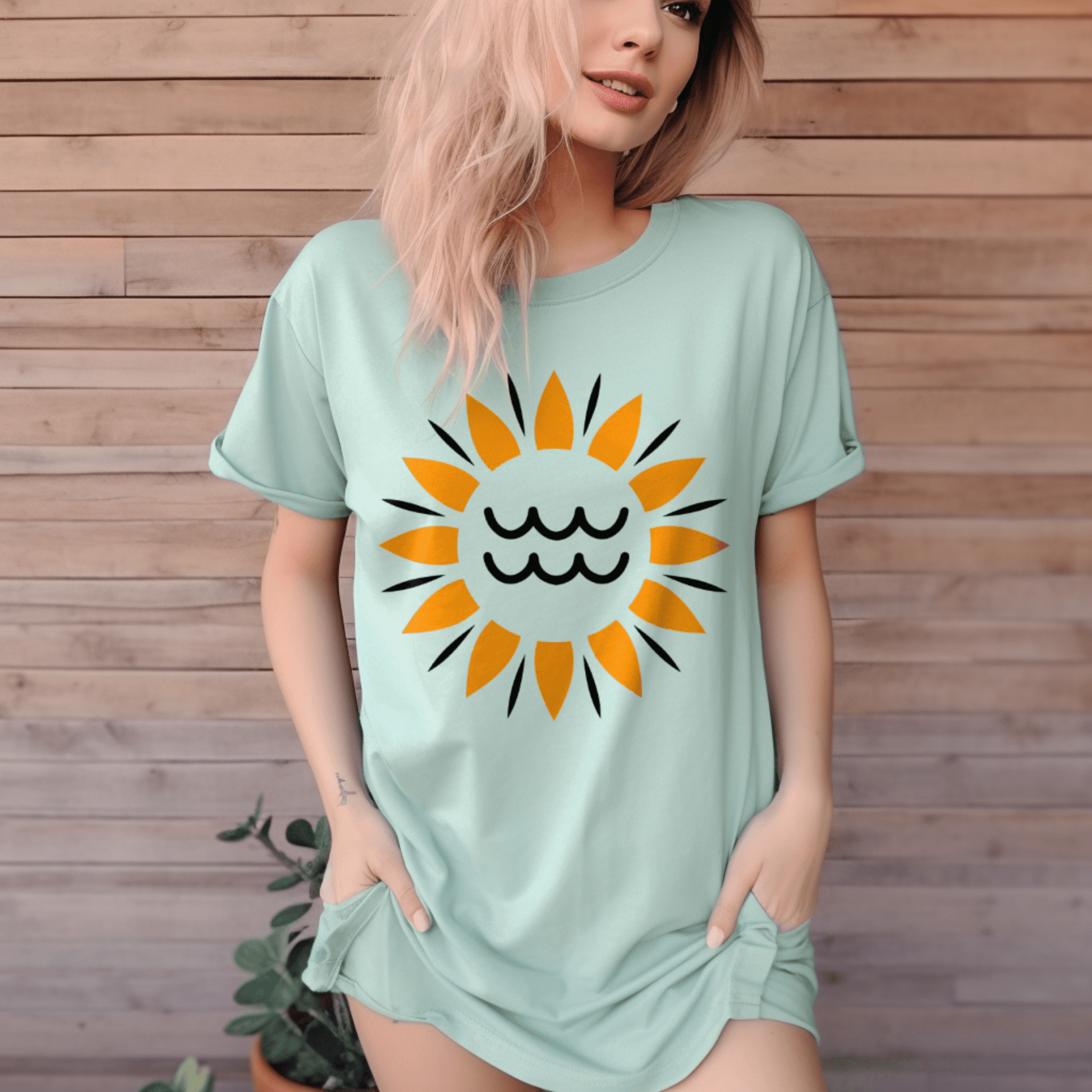 Aquarius Sun Sign T-ShirtT-Shirt