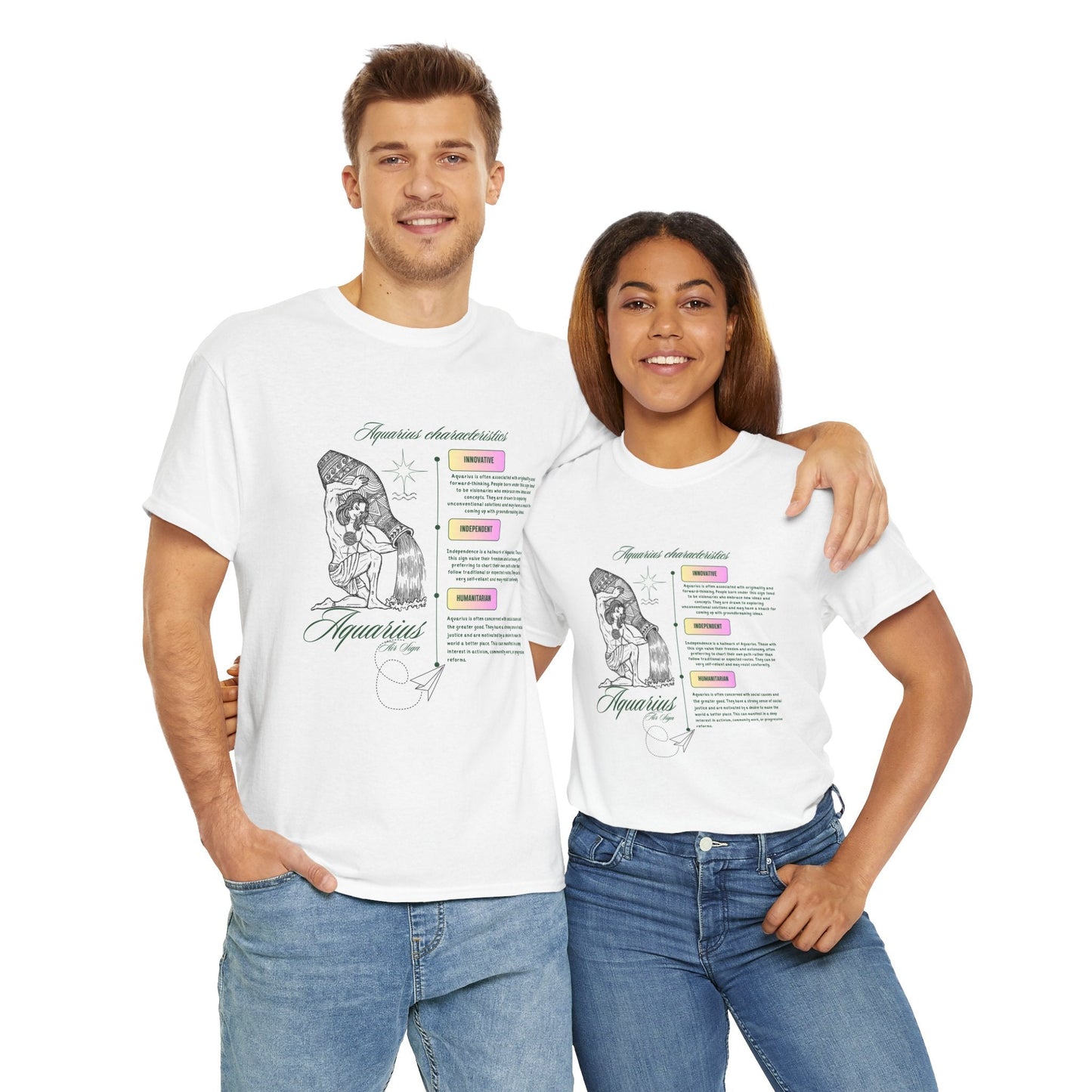 Aquarius Zodiac Graphic Unisex Tee