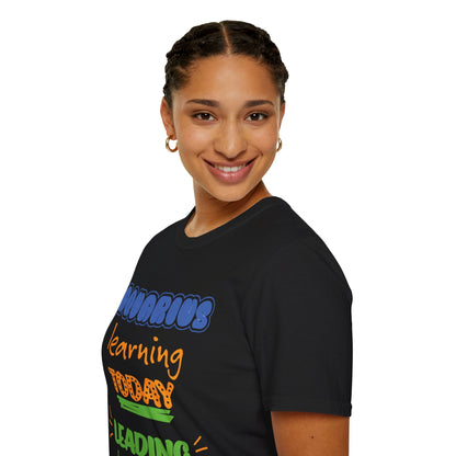 Aquarius Zodiac  learning today leading tomorrow Graphic cotton Shirt/top