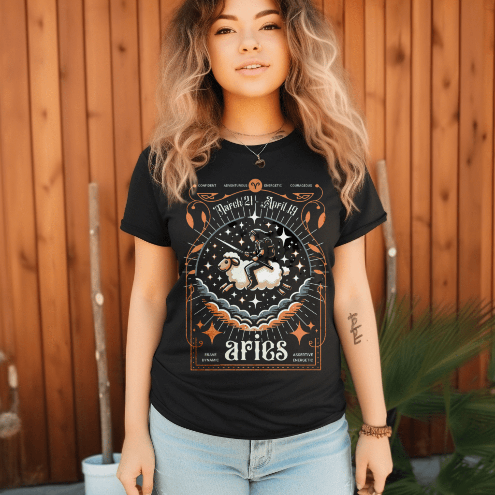 Aries zodiac graphic Unisex T-shirtT-Shirt