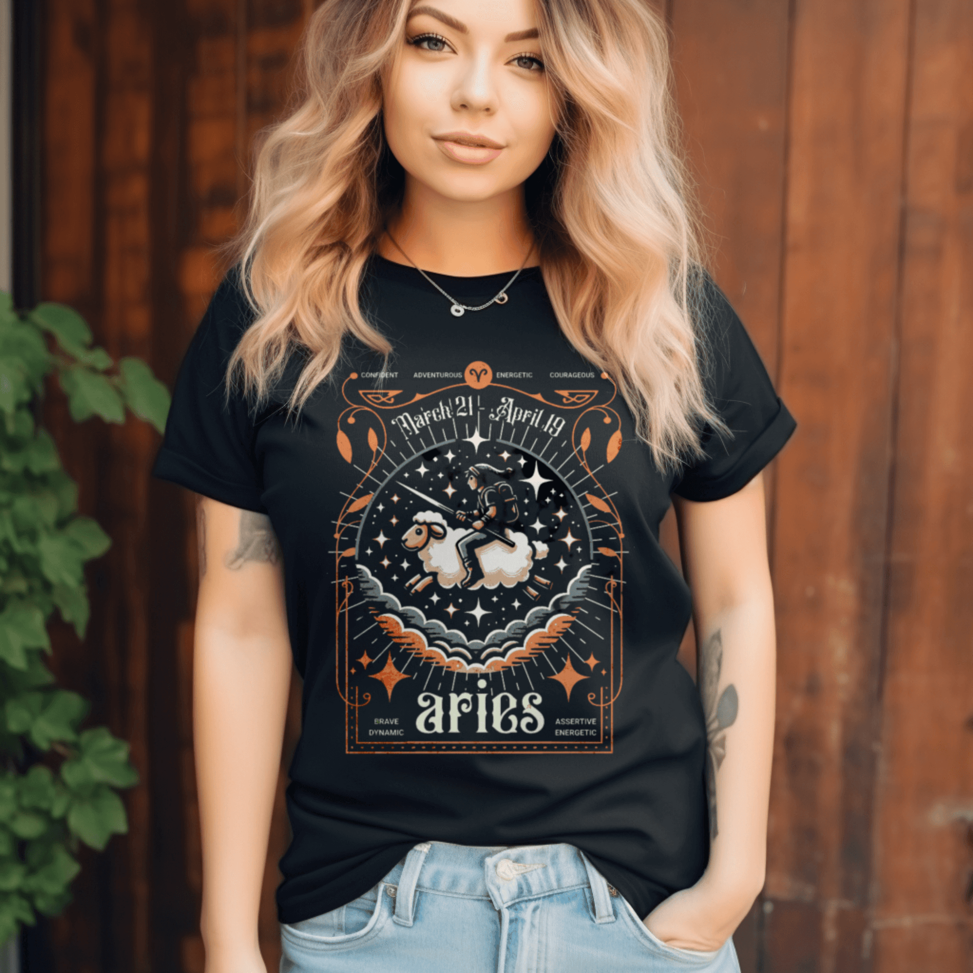 Aries zodiac graphic Unisex T-shirtT-Shirt